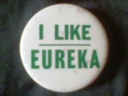 The original button, found at a Fortuna antiques show. - JOEL MIELKE