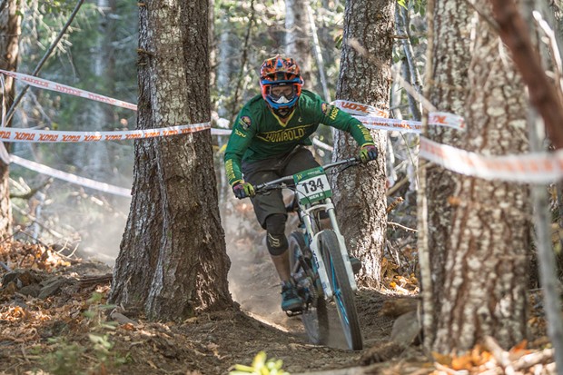 Four Humboldt State University students are competing in this weekend's USA Cycling Gravity Mountain Bike Nationals, which draws some of the nation's most competitive professional and amateur riders. - ALEXANDER WOODARD