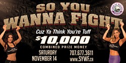 A poster advertising the Nov. 14 event. - WWW.SOYOUWANNAFIGHT.COM