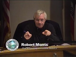 Planning Commission Chair Robert Morris is "outraged" at the county planning staff's draft ordinance.