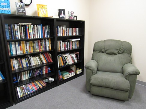 The facility's well-loved library. - LINDA STANSBERRY