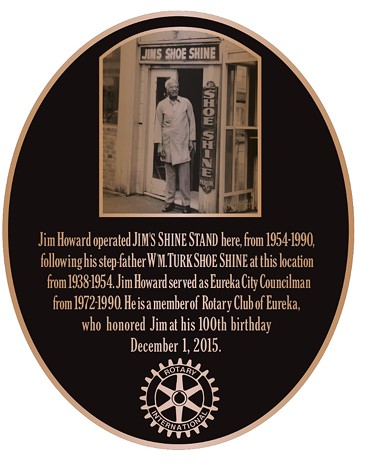 The plaque honoring Jim Howard at Third and E streets. - SUBMITTED