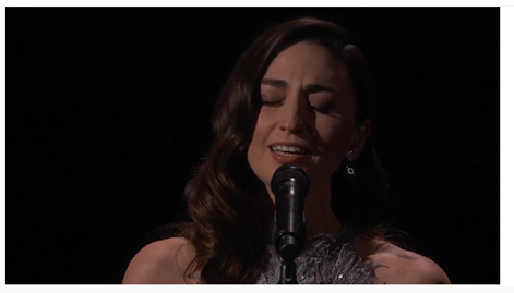 Sara Bareilles sings Joni Mitchell at the Academy Awards. - FROM OSCAR.GO.COM