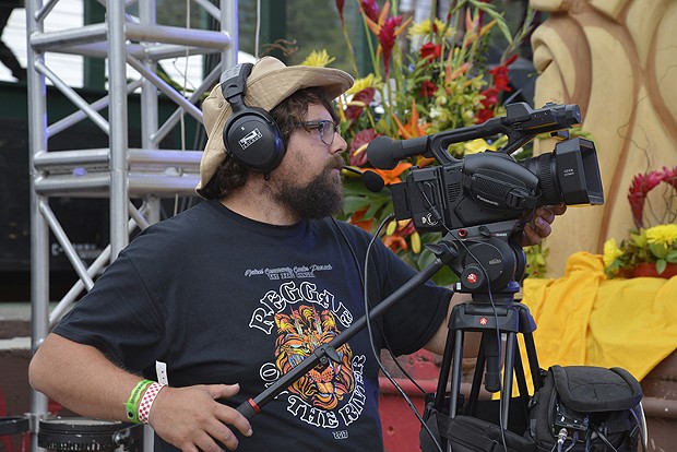 A camera operator at work during Marla Brown's set on Sunday afternoon. - PHOTO BY ERICA BOTKIN