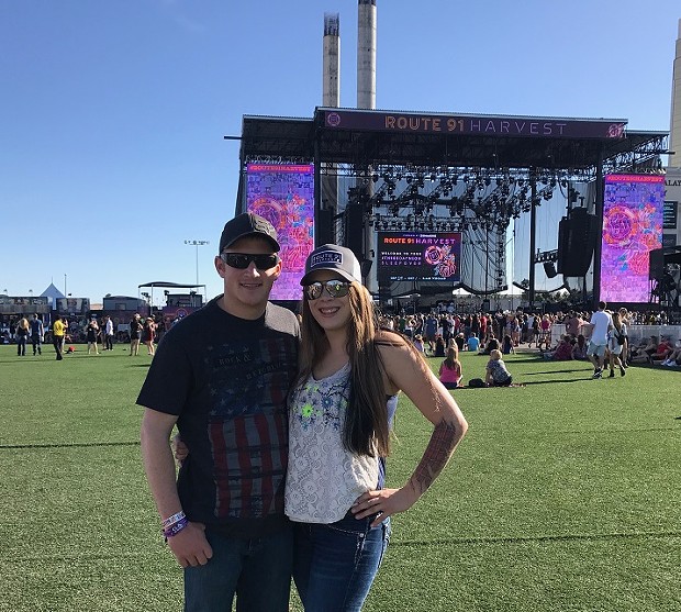 Humboldt County Sheriff’s Deputy Dustin Del Biaggio and Ferndale Police Officer Tierra Shumard at the concert before the shooting. - SUBMITTED