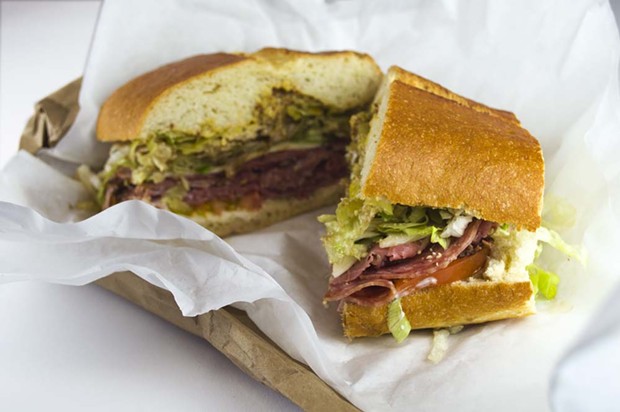 Open your mind to pastrami on your Italian sub. - PHOTO BY AMY WALDRIP