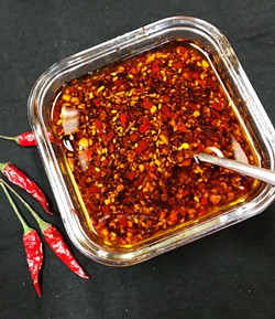 Savory chili sauce. - PHOTO BY WENDY CHAN
