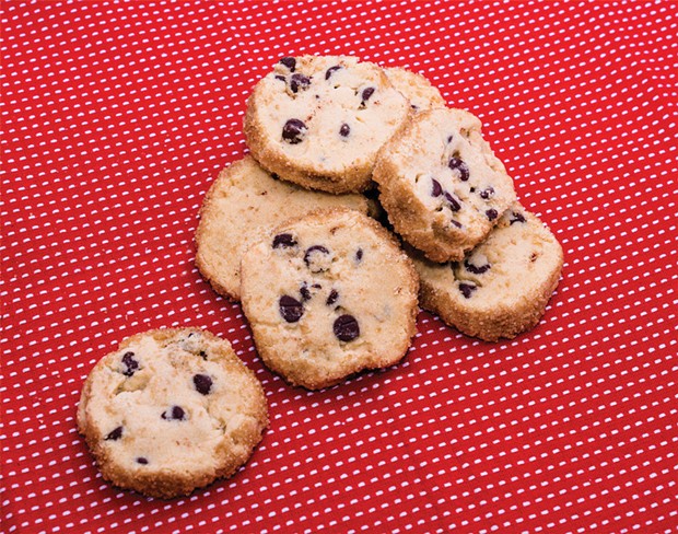Shortbread texture and dark chocolate make these cookies the answer to everything.