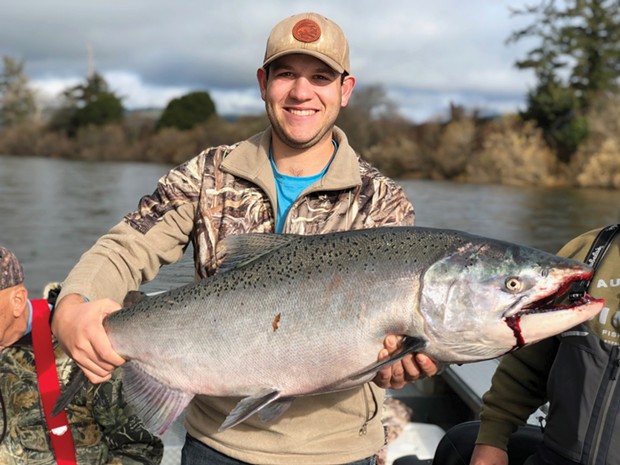Scott Richardson of Cloverdale caught this king salmon while fishing the Smith River last fall. With rain in the forecast, some of the coastal rivers could open to fishing this weekend, including the Smith.