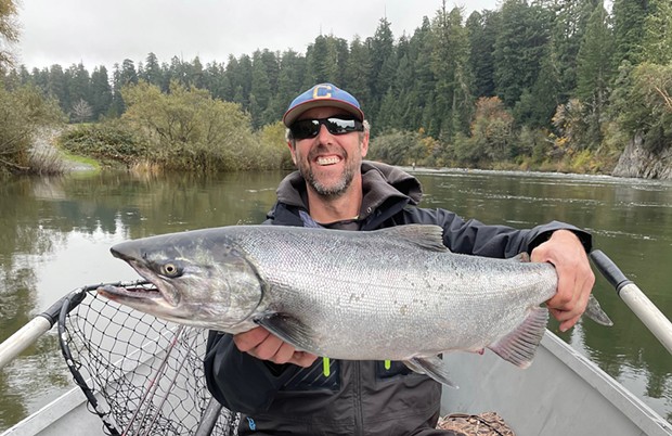 Ken Bergen, of Sunny Brae, landed a nice king salmon on Monday while drifting the Smith River. With more rain in the forecast, the Smith should be in fishable shape through the weekend.