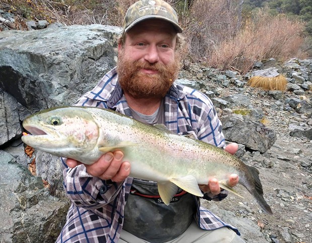 Charlie Holthaus, of Weaverville, landed a nice steelhead while fishing the Trinity River Friday, Dec. 11. With more storms in the forecast, the Trinity, as well as the coastal rivers, should see a good push of fresh steelhead.