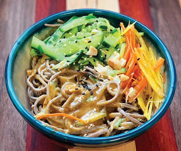 Cool sesame noodles with as much heat as you can handle.