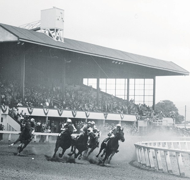 Horse racing, pictured here in 1946, remains an integral part of the Humboldt County Fair, California Horse Racing Board Vice Chair Oscar Gonzales argued at the board's March meeting.