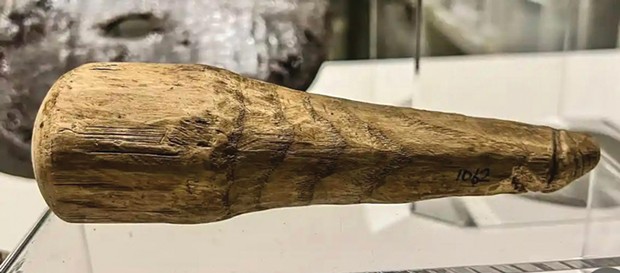 The re-classified 2,000-year-old wooden dildo from near Hadrian's Wall, England.