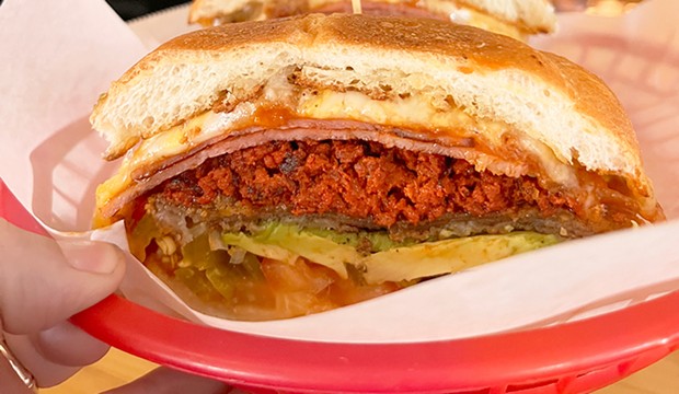 A Milanesa torta from the Patron Kitchen.