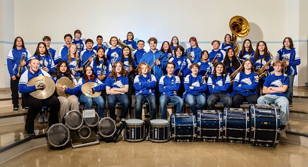 The Fortuna High School marching band.