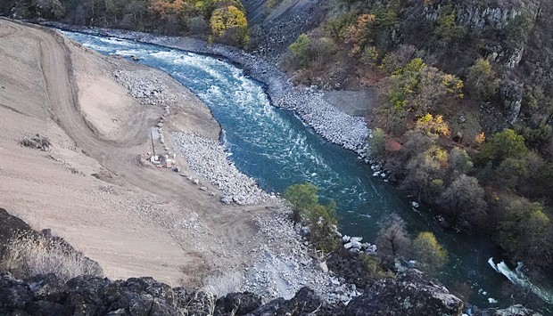 The Klamath River after the removal of Copco 2 Dam.