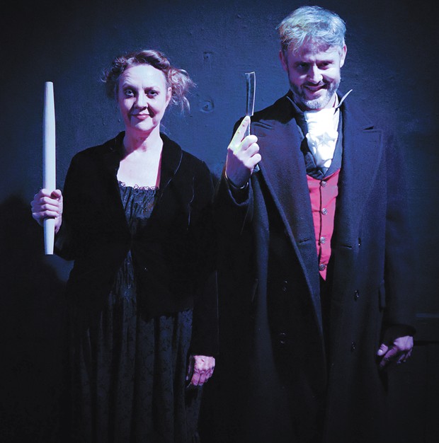 Andrea Zvaleko and Alex Benn in Sweeney Todd.