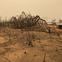 Aftermath of the Carr Fire "fire whirl."