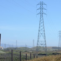 Transmission lines like these carry power into Humboldt County along state routes 36 and 299.