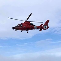 Our Coastie will be doing a flyover at Mad River Community Hospital and St. Joseph Hospital this afternoon to thank their workers.