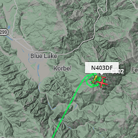 Screenshot from Flightradar shows the aircraft circling the fire.