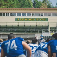 The San Jose State University Spartans hold their first practice in Humboldt State University's Redwood Bowl.