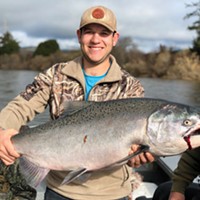 Scott Richardson of Cloverdale caught this king salmon while fishing the Smith River last fall. With rain in the forecast, some of the coastal rivers could open to fishing this weekend, including the Smith.