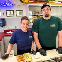 Pile High Deli employee Stevie Jessen and owner-to-be Jesse Galloway.