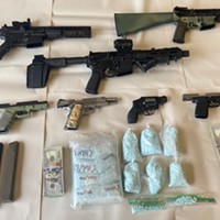 Firearms, cash and fentanyl pills seized this week.