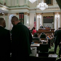 Legislators convene during a session at the state Capitol in Sacramento, Calif. on Thursday, Aug. 11, 2022.
