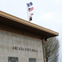 Since Dec. 16, the Earth flag has flown atop Arcata's flagpoles.