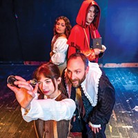 Jenny Lee Campos, Troy Lescher,&nbsp;Anna Butcher and Willow Aguilar in The Life of Galileo.