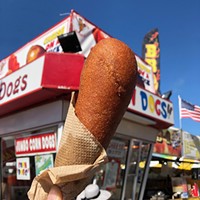 Wiener on a stick at the Humboldt County Fair