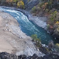 The Klamath River after the removal of Copco 2 Dam.