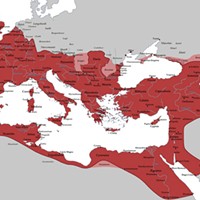The Roman Empire at its maximum extent (under Trajan) is comparable in size to the lower 48 states.