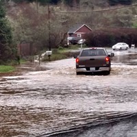 Weekend rains caused plenty of flooded roads, including Freshwater Road shown here.