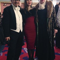Peter, Hazel and Shirley Santino bring vintage glamour to the vintage lobby of the Eureka Theater.