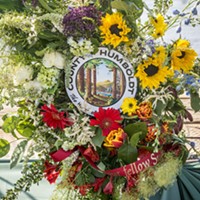 Flowers from the County of Humboldt were placed at the memorial.