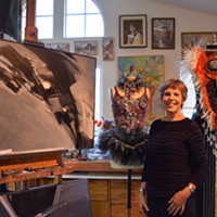 Micki Dyson Flatmo in her studio.