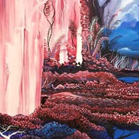 Nathan Liam's "Pink Jungle," 2018, oil on canvas.