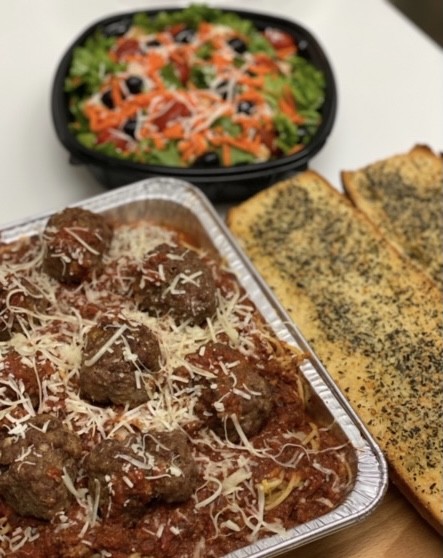 Babetta's spaghetti and meatballs dinner. - SUBMITTED