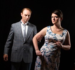 PHOTO BY EVAN WISH PHOTOGRAPHY - Montel VanderHorck III and Megan Hughes in North Coast Repertory's lethal drama.