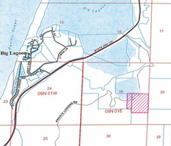 A county staff report shows the project's location and proximity to U.S. Highway 101 and Big Lagoon.