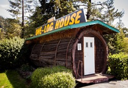 AMY KUMLER - The One-Log House, just off of U.S. Highway 101.
