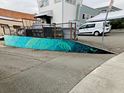 SUBMITTED - Muralist Blake Reagan's contribution to Project Rebound off G Street in Arcata.