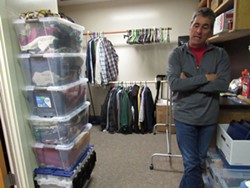 LINDA STANSBERRY - Roger Golec stands in front of HCOE’s resource closet.