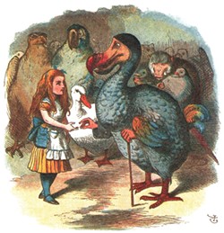 Alice and the dodo bird by Sir John Tenniel.