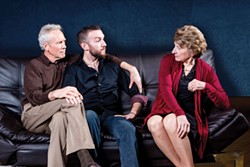 COURTESY OF REDWOOD CURTAIN THEATRE - Gary Sommers, Sam Greenspan and Bernadette Cheyne share an awkward family moment.