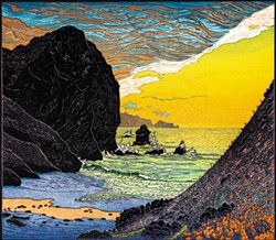 COURTESY OF THE ARTIST - A spring sun sets over "Tennessee Cove, Marin Headlands" by Tom Killion.